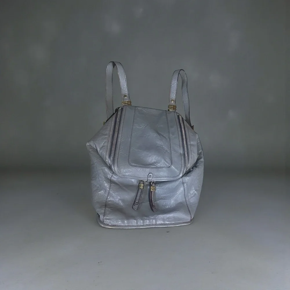 orYANY Zahara Gray Washed Weathered Leather Backpack Bag